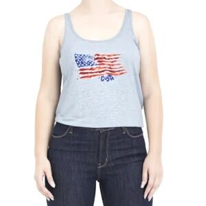 Costa sleeveless waving American flag tank top